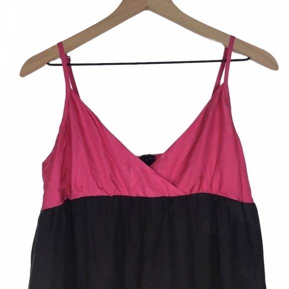 BB DAKOTA Sun Dress 100% Silk Maxi Tiered Bright Colorblock Vacay Summer Medium - Picture 2 of 12